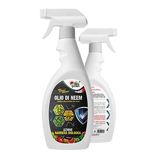 Olio di Lino bioA.L.T Puro Insetticida Naturale Anti Parassiti per Piante Aumenta La Difese delle Piante Contro Cocciniglia Afidi Acari Insetti Vari per Fiori Aromatiche Orto Giardino 1 Litro