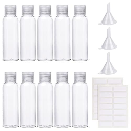 10 Pezzi Contenitori 100 ml Viaggio Bottiglie di Viaggio Plastica