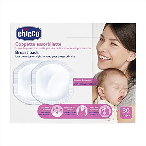Chicco Coppette Assorbilatte con Antibatterico, Igieniche e Super Assorbenti, Dischetti Usa e Getta per Allattamento, Invisibili sotto i Vestiti, Con Striscia Adesiva, 30 Coppette, Bianco Chicco Coppette Assorbilatte con Antibatterico, Igieniche e Super Assorbenti, Dischetti Usa e Getta per Allattamento, Invisibili sotto i Vestiti, Con Striscia Adesiva, 30 Coppette, Bianco