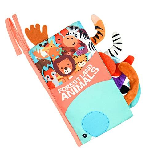 Vicloon Libri di Stoffa per Neonati, Libro Morbido con Coda di Animali, 5 Pagine Libro Bambino
