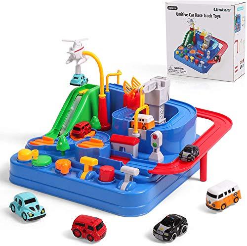 Umitive Pista Macchinine Giocattolo, Gioco di Avventura Auto, Città Salvare  Auto Playset con Piste da Corsa, Giocattolo di Sviluppo Interattivi per  Bambini 3 4 5 6 7 8 Anni (Small)