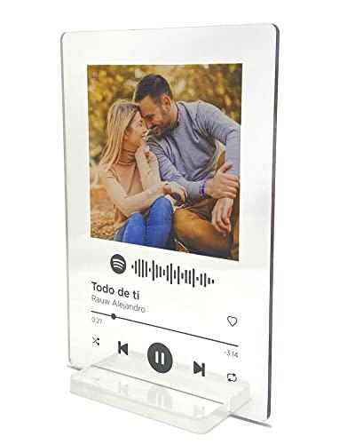 Panorama Targhetta Spotify Personalizzata 10x15 cm Nero - Cornice