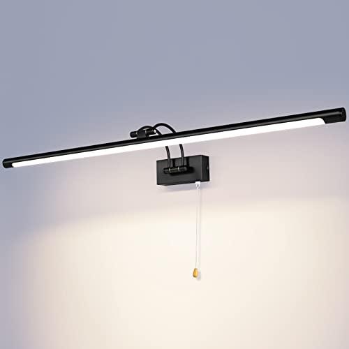 TYhogar Lampada da Specchio Bagno 90CM Lampada da Bagno16W 1820LM 3000K LED  Lampada da Specchio Luce Specchio Bagno Con Tirare l'interruttore