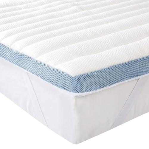 basics, topper in memory foam ad aria a 7 zone, altezza 5 cm, 90 x 190 cm