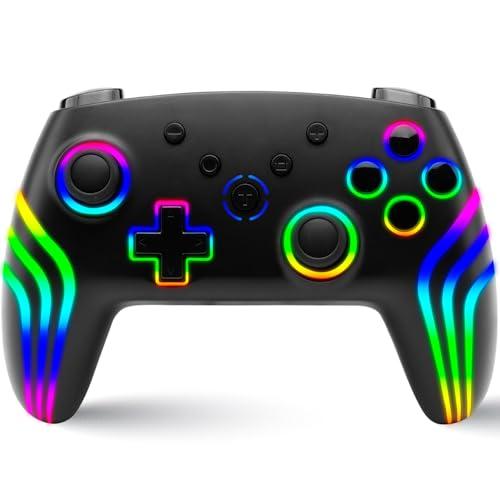 NITHO NEXUS Wireless Controller Compatibile con Switch/Switch 2/PC/Android/iOS, Gamepad con LED RGB, Trigger effetto Hall, Giroscopico a 6 assi, Turbo, Joystick ergonomico - Nero NITHO NEXUS Wireless Controller Compatibile con Switch/Switch 2/PC/Android/iOS, Gamepad con LED RGB, Trigger effetto Hall, Giroscopico a 6 assi, Turbo, Joystick ergonomico - Nero