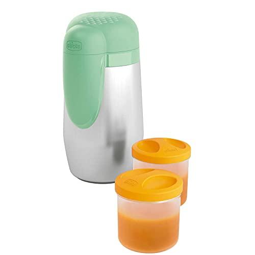 Chicco Portapappa e Portabiberon Termico in Acciaio Inox con 2 Contenitori, Contenitore Termico per Alimenti e Bevande, Mantiene la Temperatura Fino a 5 Ore, Contenitore Termico senza BPA, 0+ Mesi Chicco Portapappa e Portabiberon Termico in Acciaio Inox con 2 Contenitori, Contenitore Termico per Alimenti e Bevande, Mantiene la Temperatura Fino a 5 Ore, Contenitore Termico senza BPA, 0+ Mesi