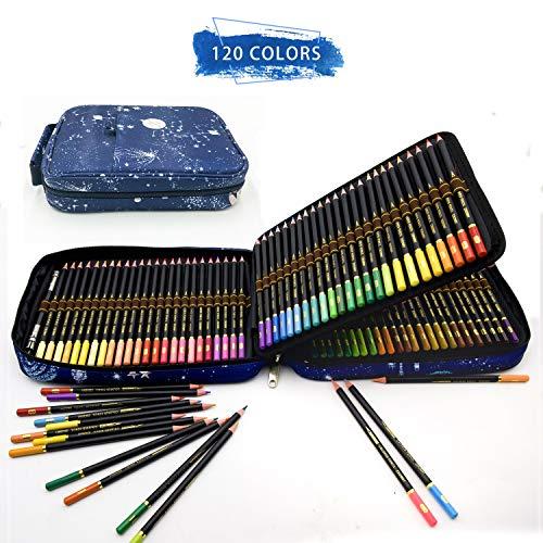Professionali Colorate Matita Set e kit per disegnare,120 Matite Colorate  in astuccio con zip per raggruppare e proteggere le tue matite colorate-120  Colori Unici per Disegnare
