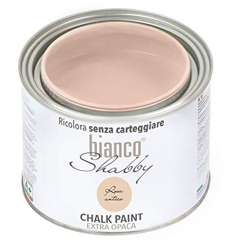 Chalk Paint extra opaca biancoShabby® - Ricolora mobili pareti oggetti senza  carteggiare - Rosa Antico 1 L