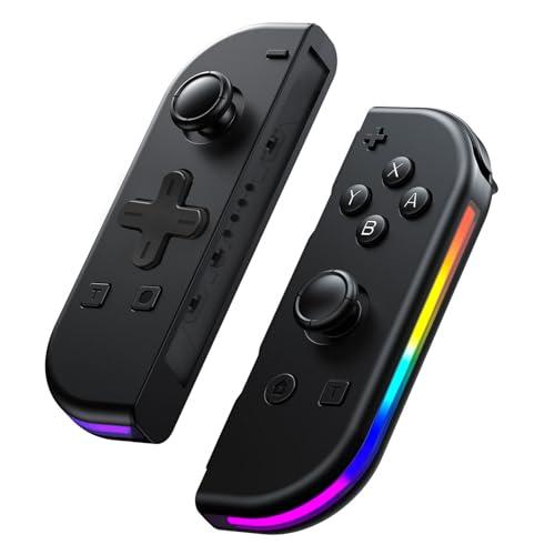 Pogriko Controller per Switch, Joystick Wireless Replacement Controllers con LED RGB/Asse Giroscopico/Doppia Vibrazione/Schermata Pogriko Controller per Switch, Joystick Wireless Replacement Controllers con LED RGB/Asse Giroscopico/Doppia Vibrazione/Schermata