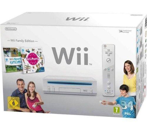 Bundle Wii Family Edition: console da gioco Wii + Wii Sports + Wii Party + Controller Nunchuk + Wii Motion Plus – Bianco Bundle Wii Family Edition: console da gioco Wii + Wii Sports + Wii Party + Controller Nunchuk + Wii Motion Plus – Bianco