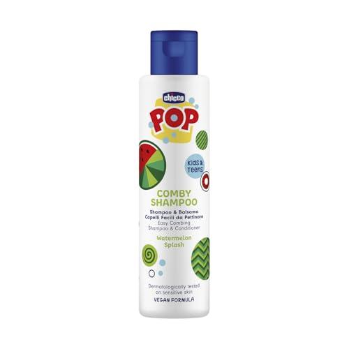 Chicco POP Shampoo e Balsamo Anguria, Shampoo&Balsamo alla Frutta, Shampoo delicato per Bambini, Senza Lacrime, Formula Vegana, 250 ml Chicco POP Shampoo e Balsamo Anguria, Shampoo&Balsamo alla Frutta, Shampoo delicato per Bambini, Senza Lacrime, Formula Vegana, 250 ml